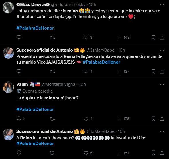 Comentarios sobre Jhonatan y Reina