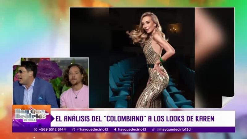 Vestido dorado usado por Karen Doggenweiler en el Festival de Viña 2025