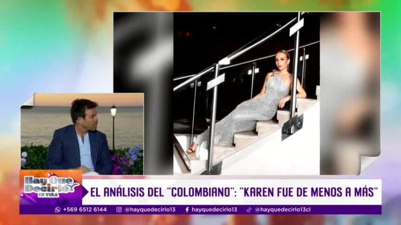 Vestido plateado usado por Karen Doggenweiler en el Festival de Viña 2025