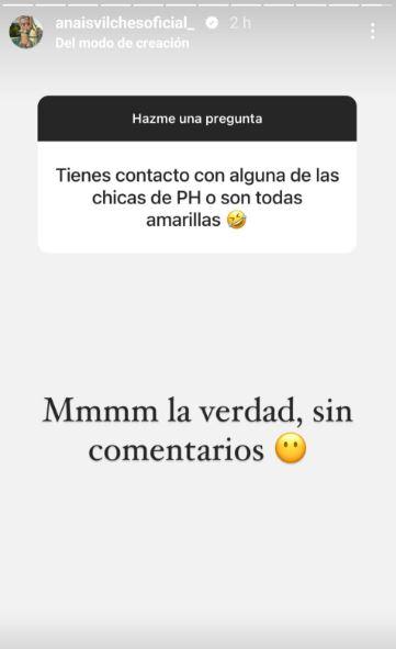 Historia de Instagram de Anaís Vilches
