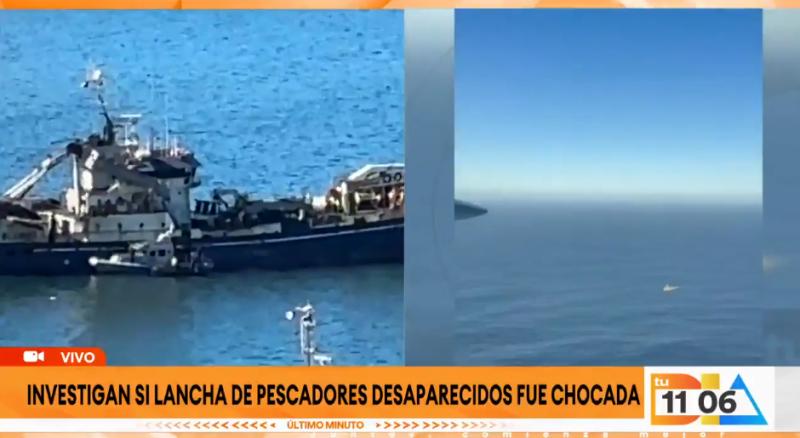 Lancha de pescadores desaparecidos habría sido chocada.