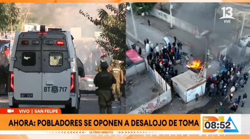 Desalojan toma en San Felipe.