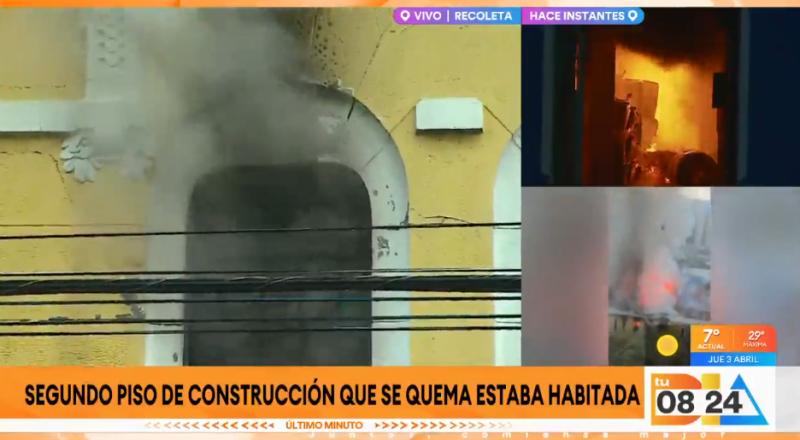 Incendio en Recoleta.