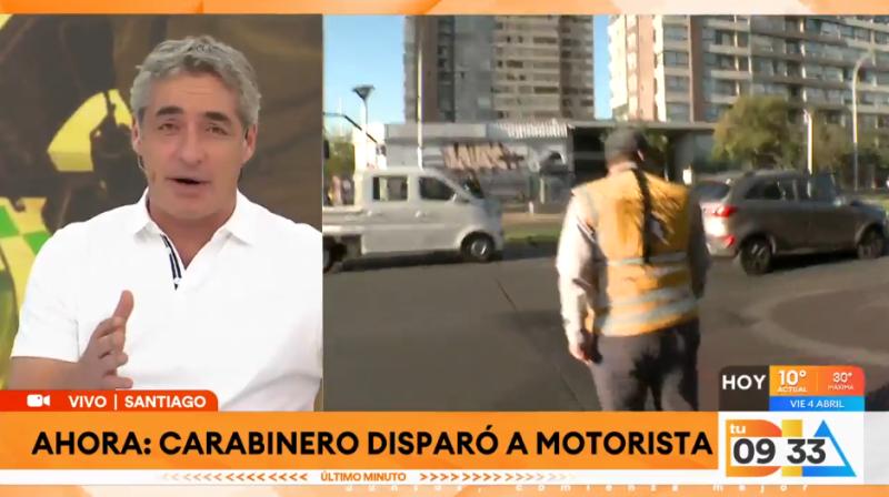 Carabinero disparó a motociclista.