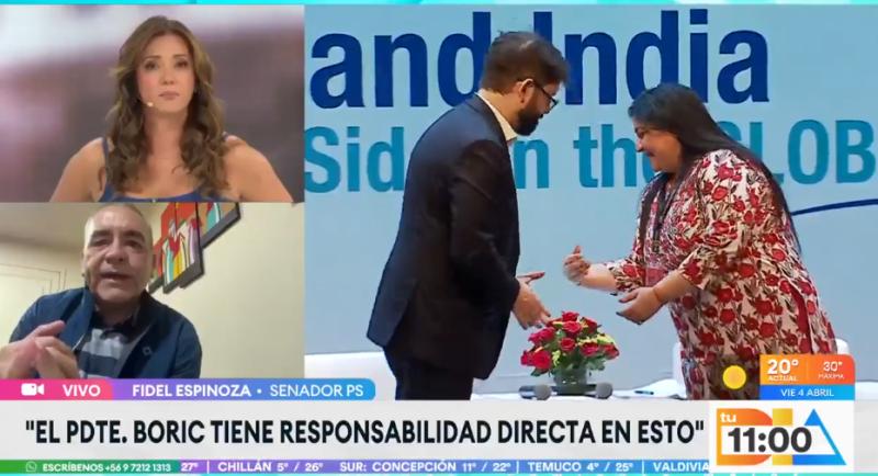 Senador Fidel Espinoza culpa al Presidente Gabriel Boric por destitución de Isabel Allende.