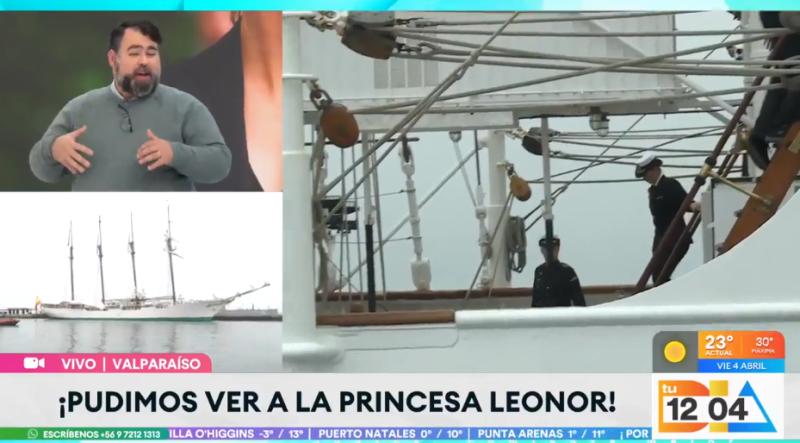Princesa Leonor en Valparaíso.