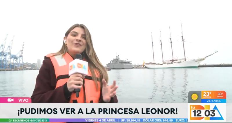 Princesa Leonor en Valparaíso.