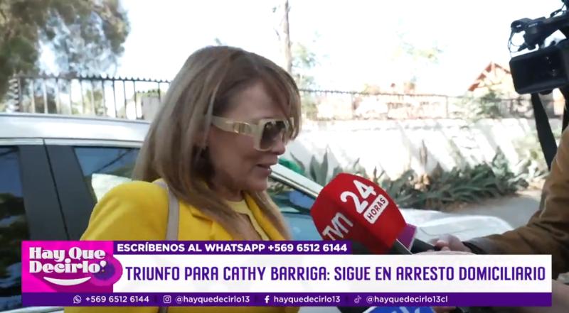 Cathy Barriga vuelve al arresto domiciliario.