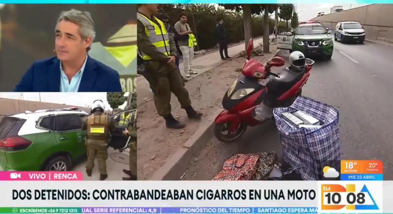 Renca: detienen a dos hombres con cigarrillos ilegales en Chile.