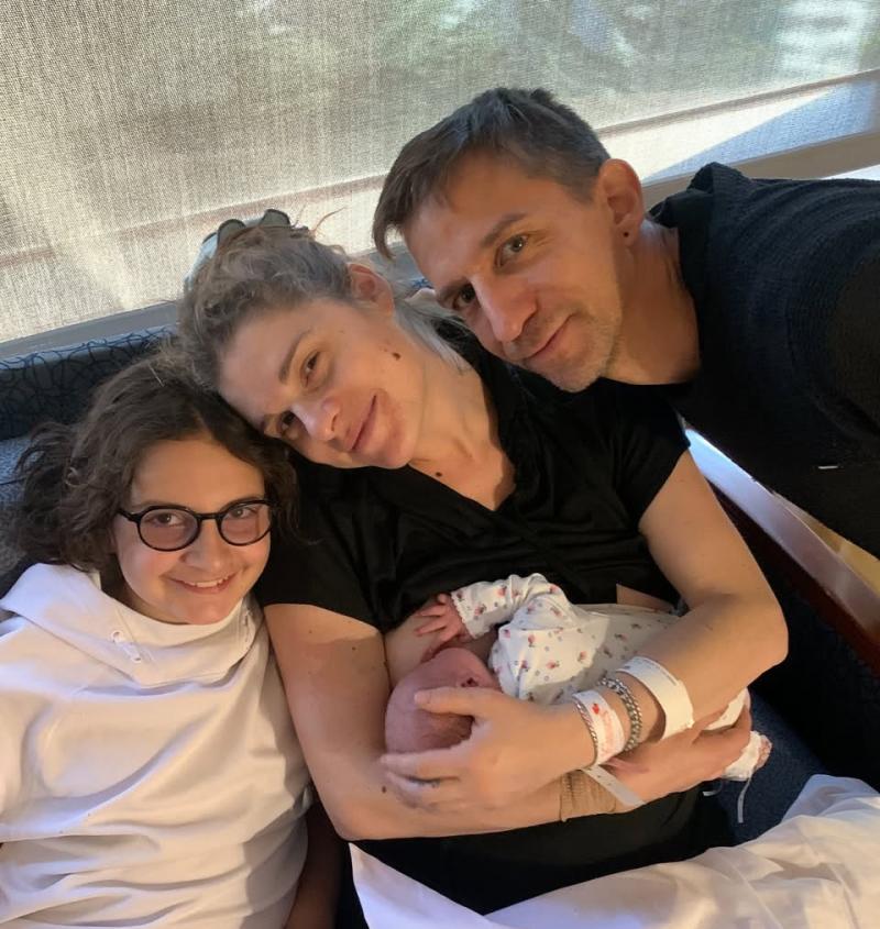 Tanza Varela post parto de Roma, junto a su hijo Diego y pareja, Matías Bize - Instagram