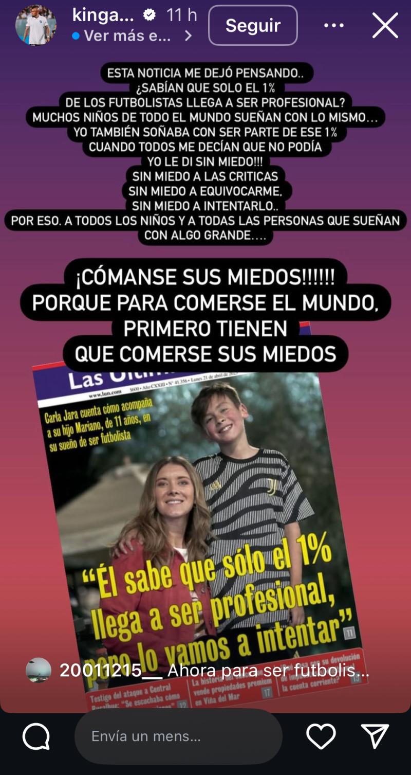 Arturo Vidal y su mensaje a Mariano Kaminski - Instagram