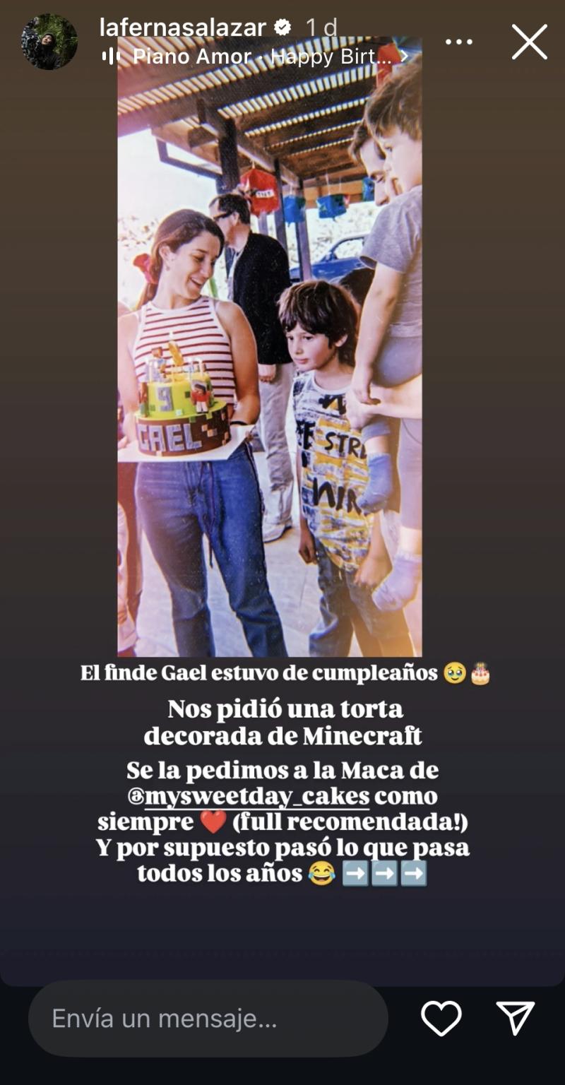 Fernanda Salazar y Francisco Dañobeitía celebran los 9 años de su hijo Gael - Instagram
