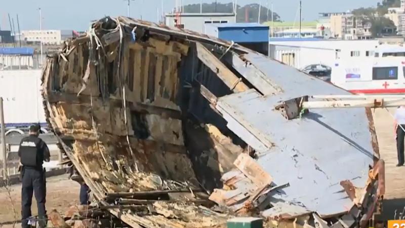 Así quedó la lancha "Bruma"