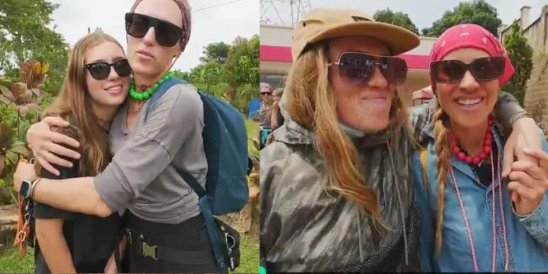 Virginia Demaria y su hija Luisa, Laura de la Fuente junto a su madre Angélica Castro.