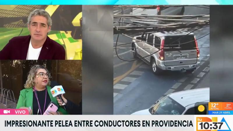 Con bates y choques: Impresionante pelea entre conductores en Providencia