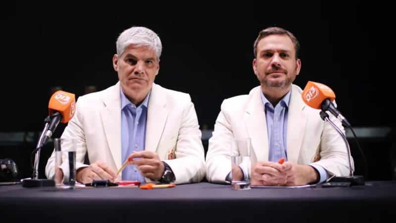 Guarello y Valenzuela en la transmisión de Real Madrid contra Barcelona