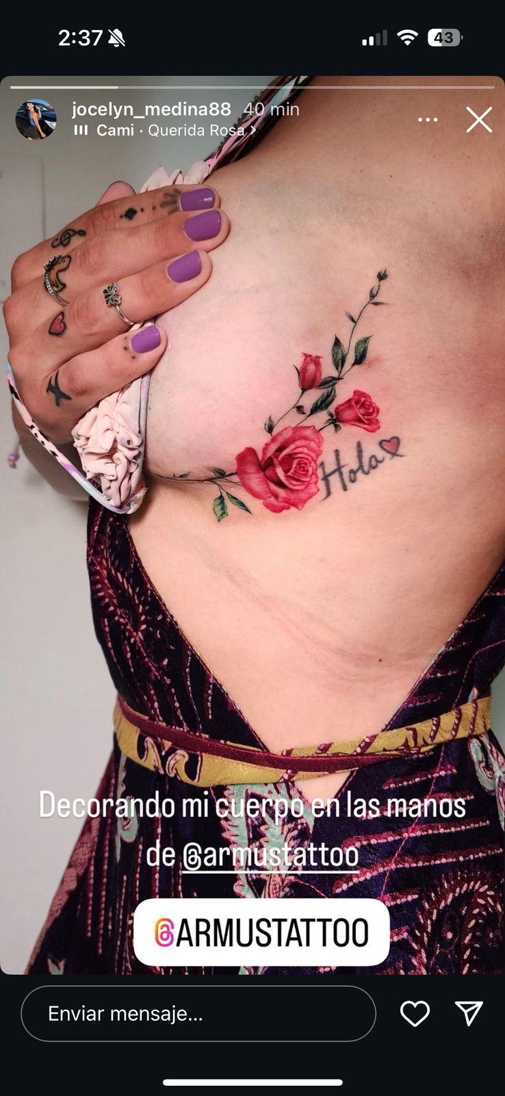El tatuaje de Jocelyn Medina - Instagram