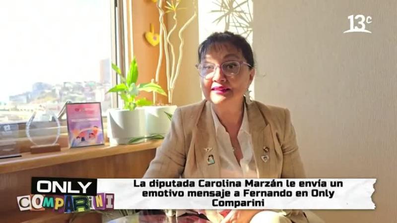 Diputada Carolina Marzán envía saludo a Fernando Ubiergo. Créditos: 13C