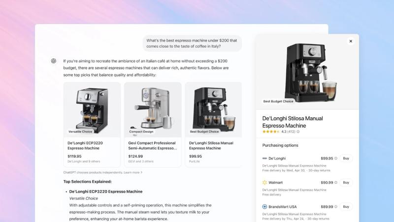 Compras en ChatGPT. Créditos: OpenAI.