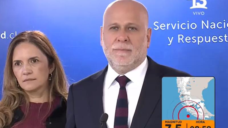 Ministro Álvaro Elizalde habla sobre el terremoto en Magallanes