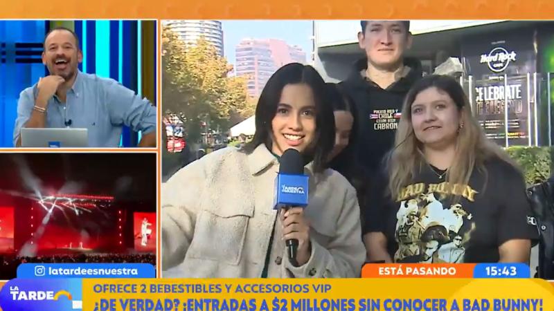 Alfonso Concha no aguanta la risa por comentario de notera