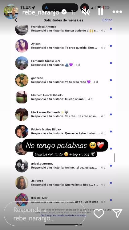 Historia de Rebeca Naranjo | Instagram