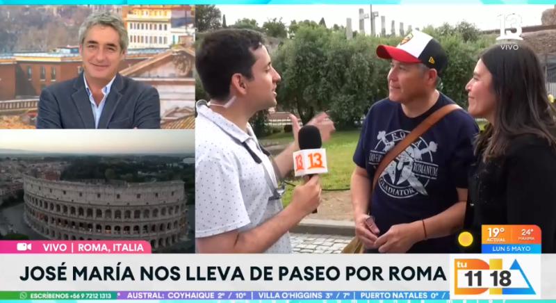 José María conoció a una pareja de chilenos en Roma.