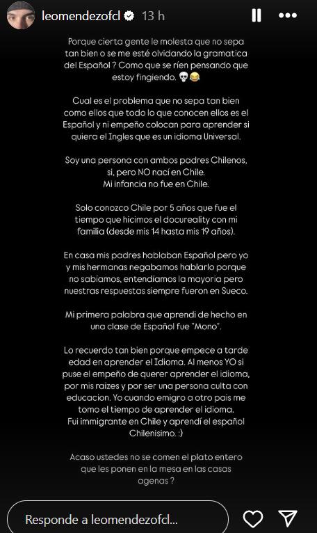 Historia de Leo Méndez Jr. | Instagram