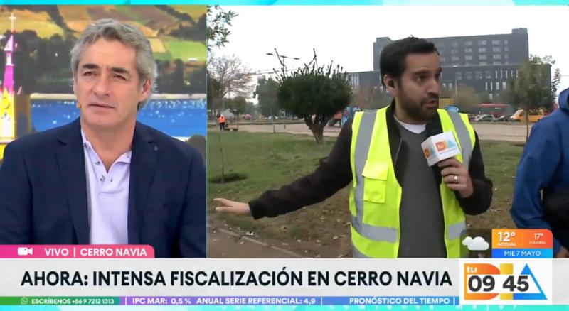 Notero de Tu Día vive incómodo momento con una persona en Cerro Navia.