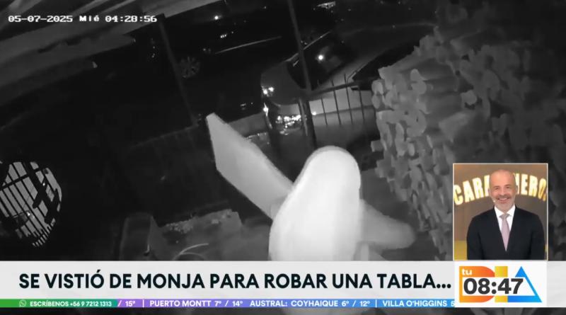 Se vistió de monja para entrar a robar a una casa en Santa Juana.