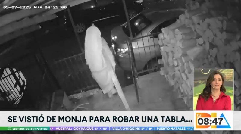 Se vistió de monja para entrar a robar a una casa en Santa Juana.