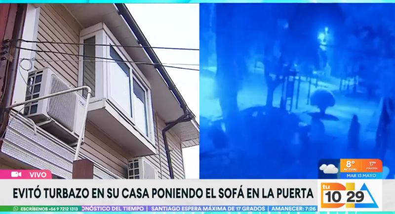 Vecina de Conchalí evitó turbazo con un sofá.