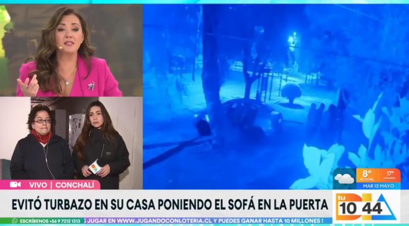Vecina de Conchalí evitó turbazo con un sofá.