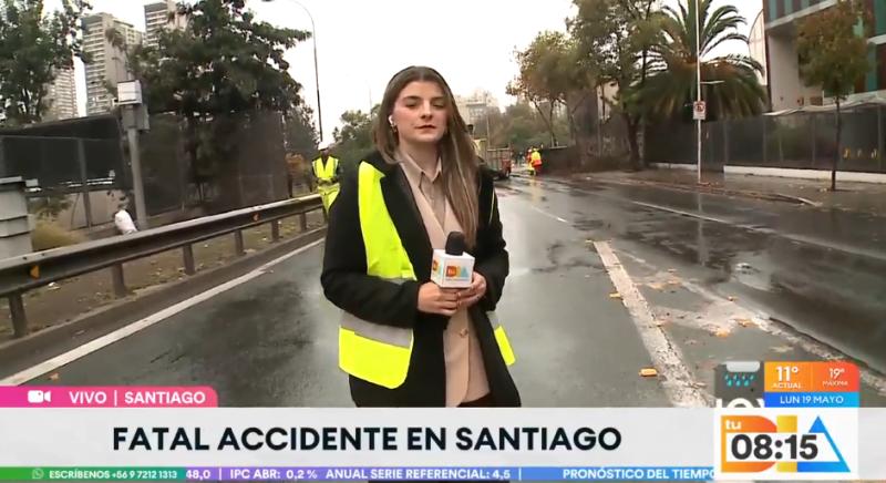 Fatal accidente de tránsito en Santiago.