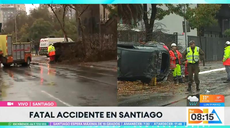 Fatal accidente de tránsito en Santiago.