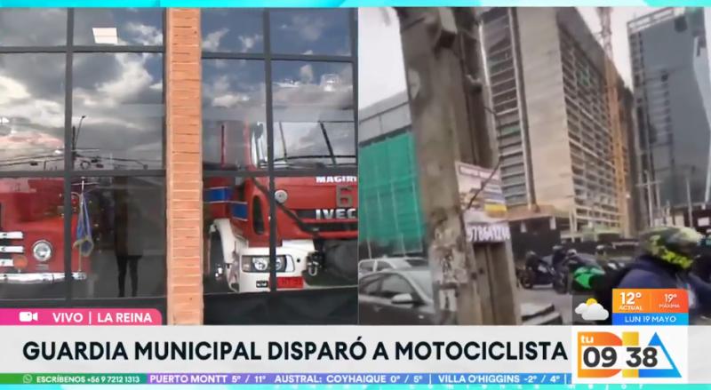 Guardia municipal mató a disparos a motociclista en La Reina.