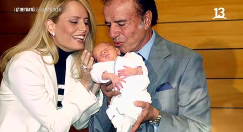 Cecilia Bolocco, Máximo Menem y Carlos Menem