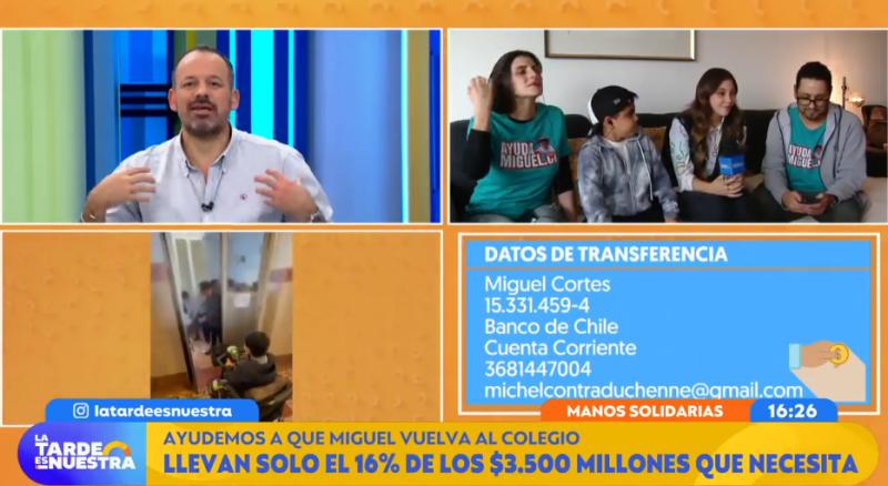 Miguel necesita 3.500 millones de pesos para viajar a Estados Unidos para un tratamiento.