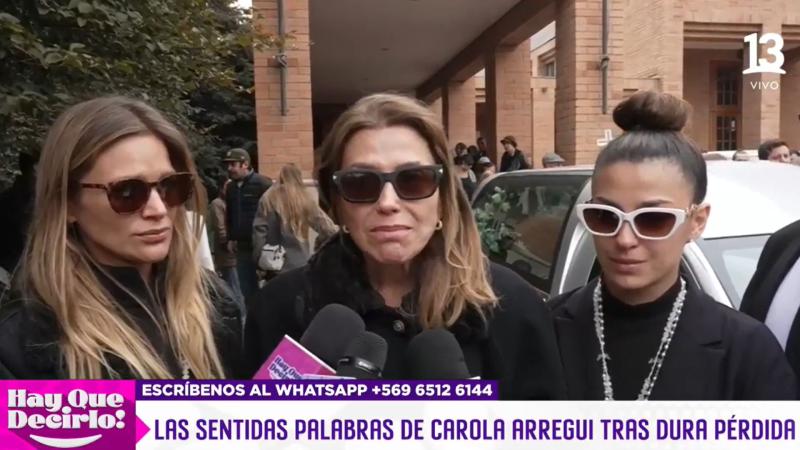 Carolina Arregui en el último adiós de su esposo, Roy Sothers