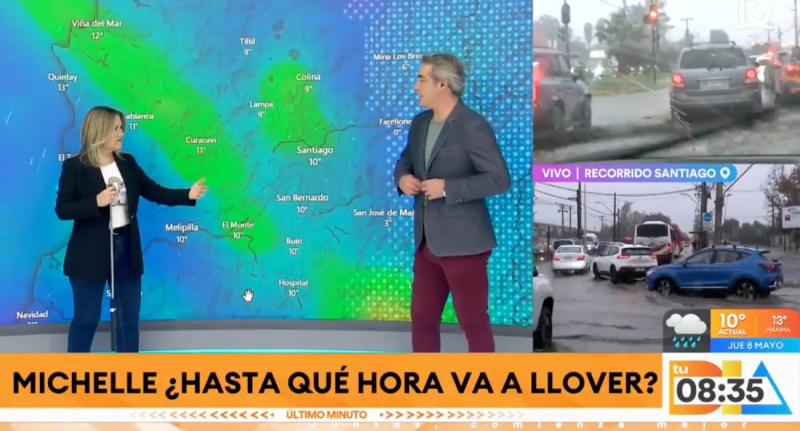 Michelle Adam actualiza horario de las lluvias en la región Metropolitana