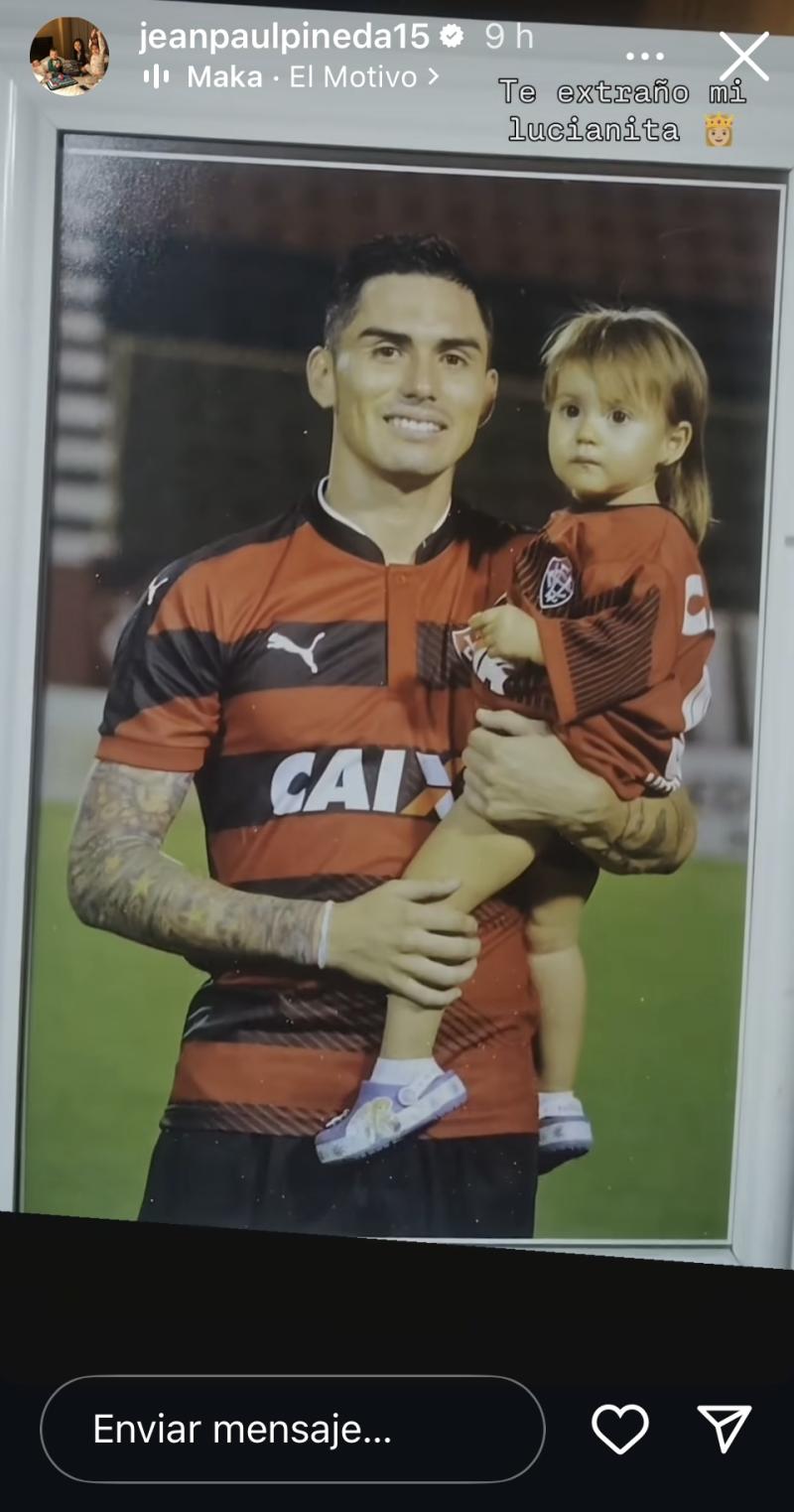 Jean Paul Pineda junto a su hija mayor con Faloon Larraguibel - Instagram