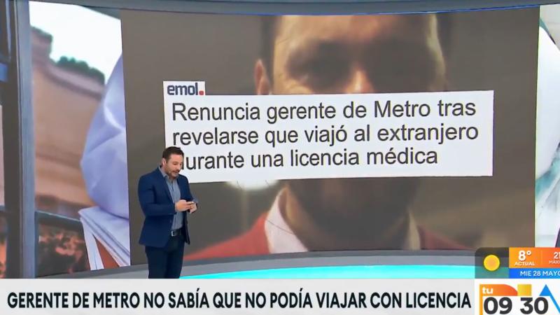 Este es el millonario sueldo que recibía gerente de Metro que viajó al extranjero cuando tenía licencia médica