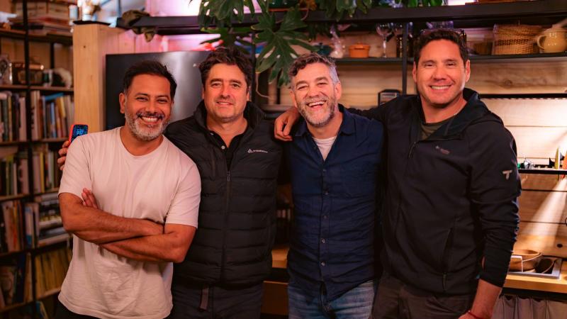 Jorge Zabaleta, Pancho Saavedra, Pedro Ruminot y Felipe Braun en "Socios por Chile"