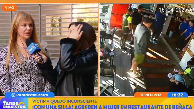 Mujer recibe golpe con una silla en Viña del Mar