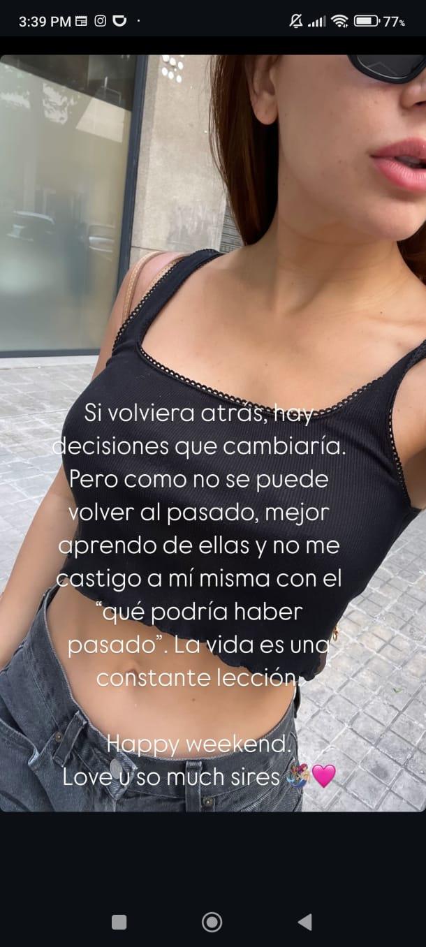 La enigmática reflexión de Daniela Requena en Instagram