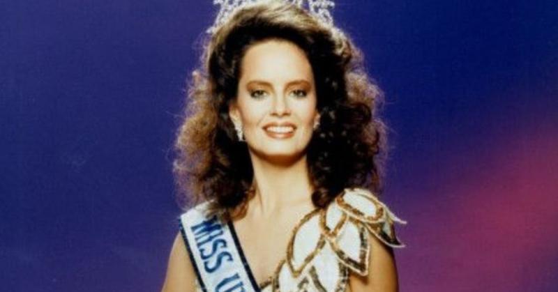 Cecilia Bolocco cuando ganó Miss Universo 1987