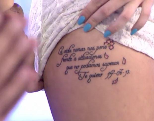 El tatuaje de amor de Gala Caldirola