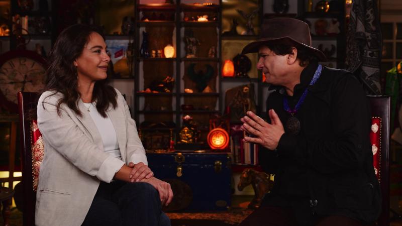 Ángeles Araya y Jorge Said en Secretos de un reportero. 13C.