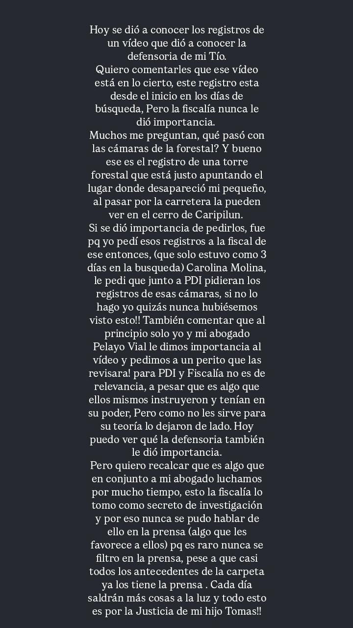 Estefanía Gutiérrez, madre de Tomás Bravo | Instagram