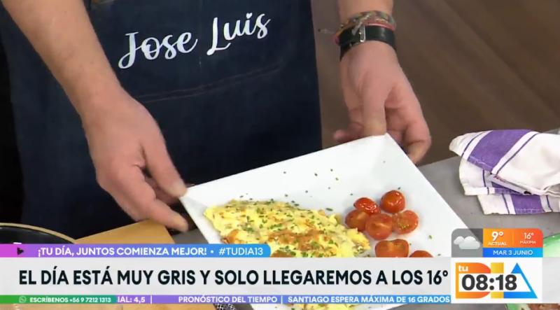 José Luis Repenning preparó un omelette.